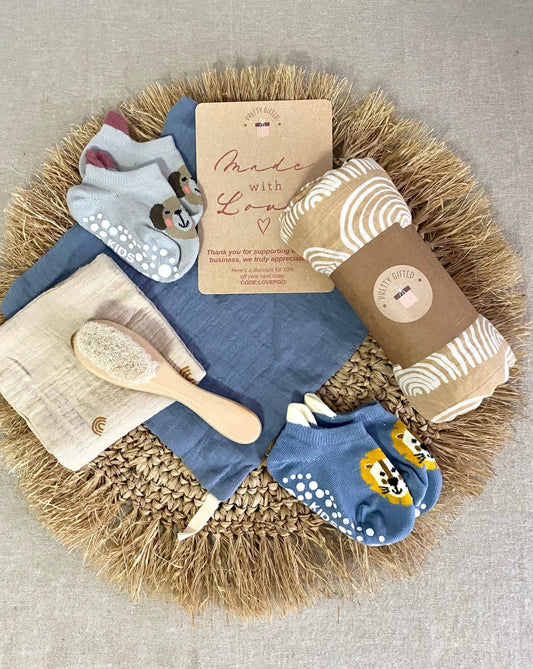 Little Boy Blue 'Mini' - Baby Gift Box - Pretty Gifted Online